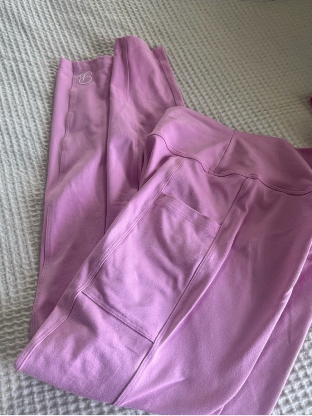 Bombshell Sportswear Pink High-Waist Leggings & Twist-Front Crop Top Set - Picture 5 of 5